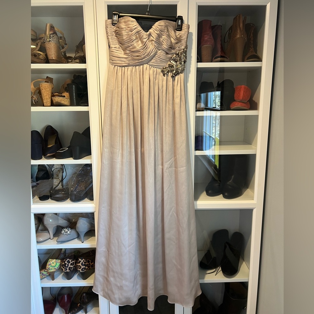 Elegant Strapless Cream Dress